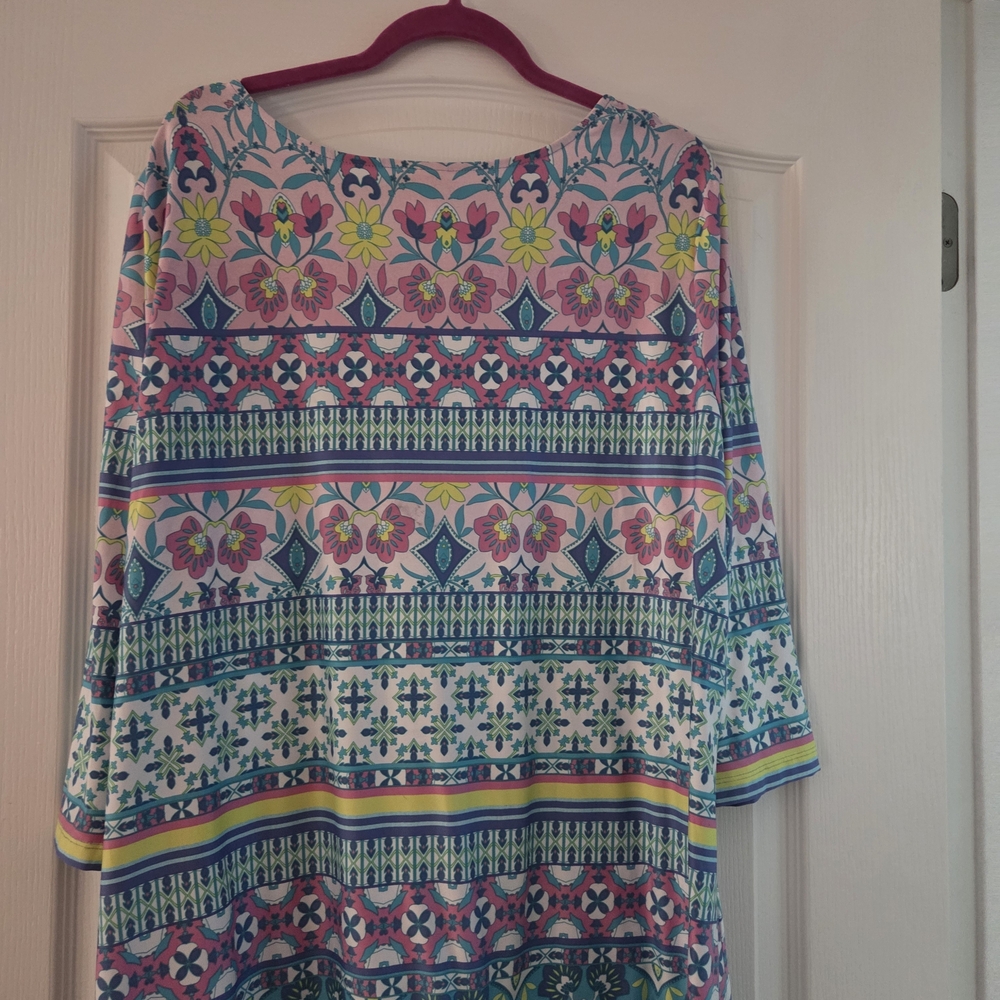 Ruby Rd. Multicolor Patterned Tunic Top - image 3